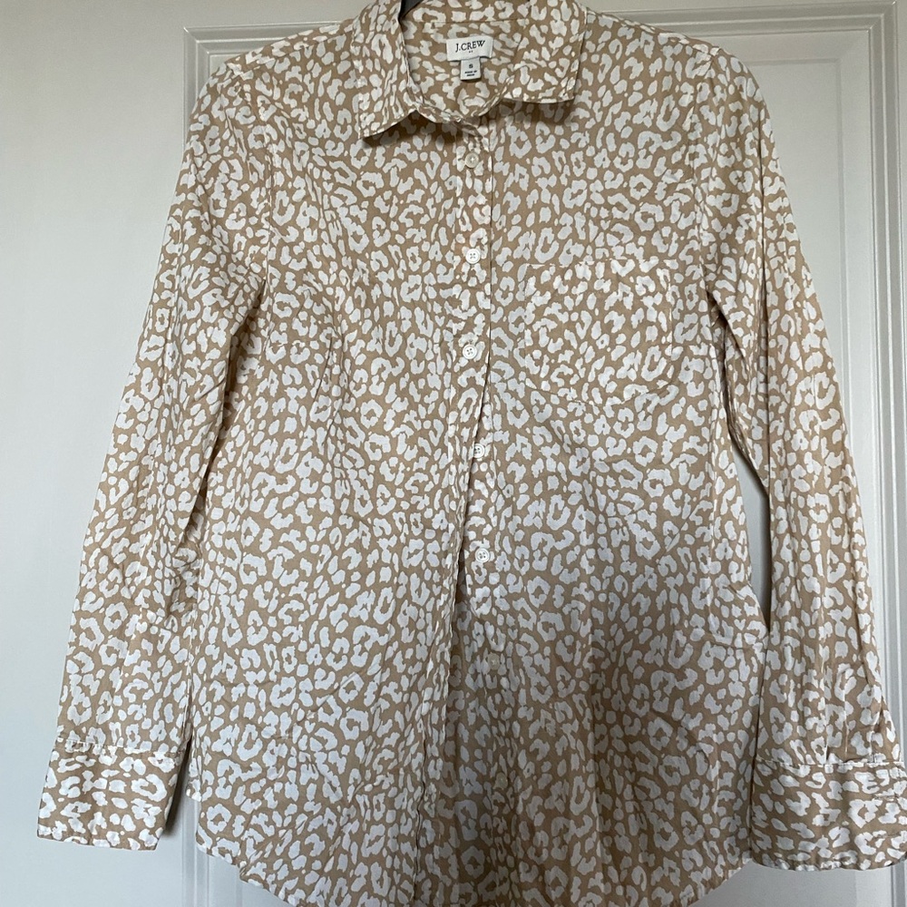 J. Crew Leopard Shirt with Modern Design and Premium Comfort